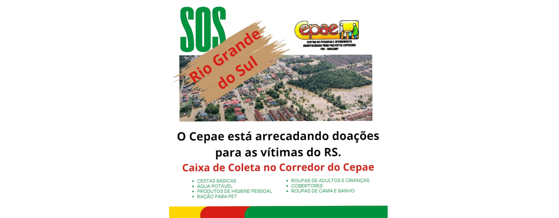 Cepae arrecada doações para vítimas do RS
