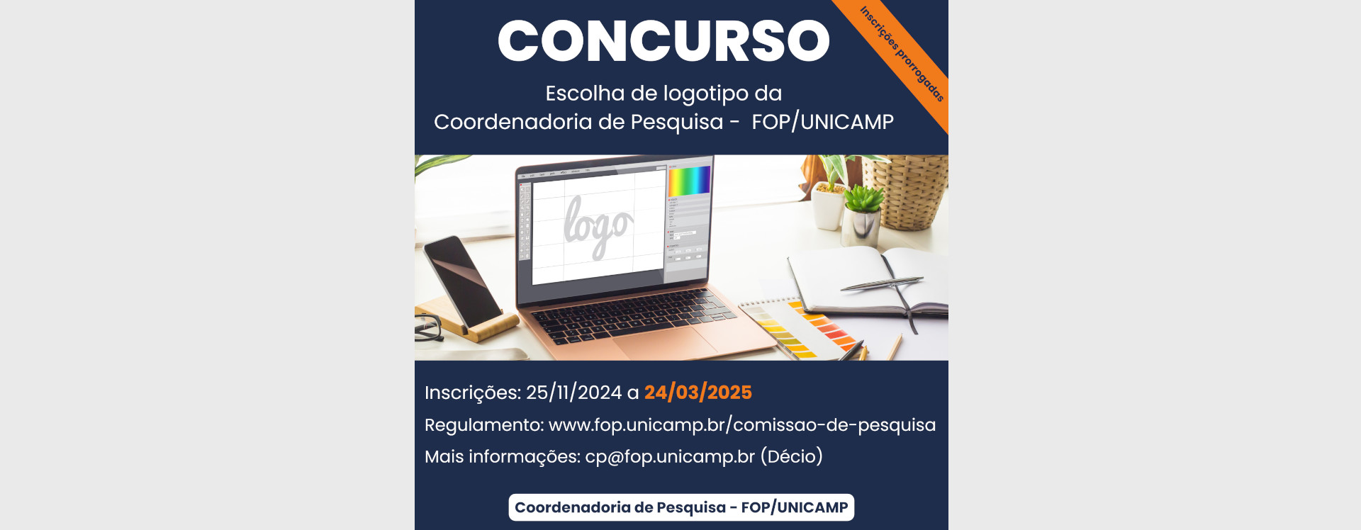 Prorrogado prazo de inscrição do concurso de logotipo