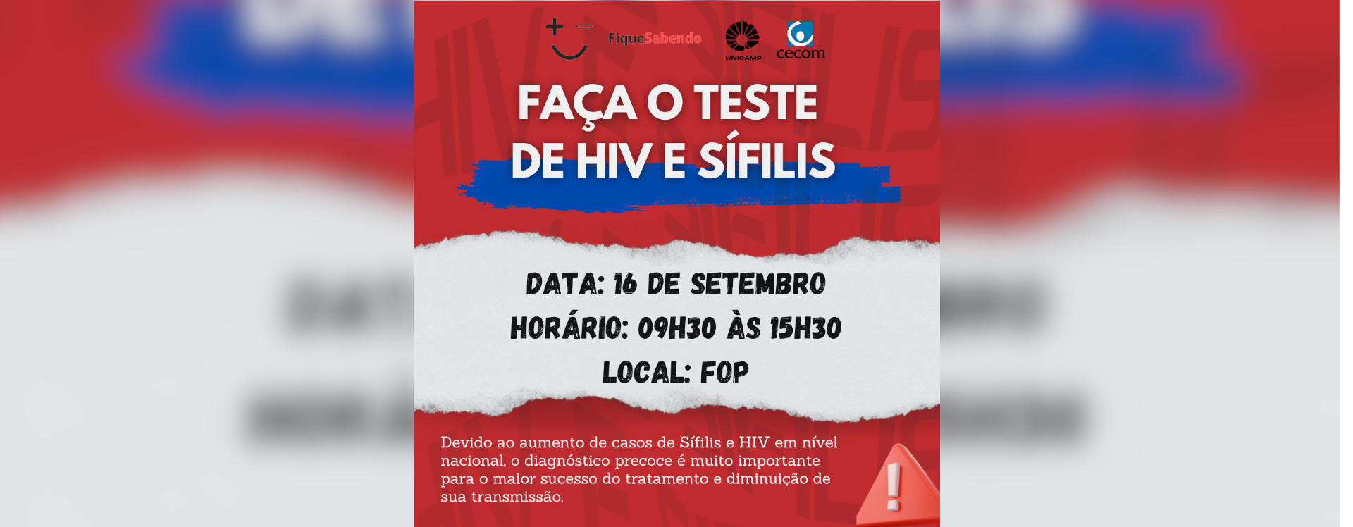 Teste de sífilis e HIV
